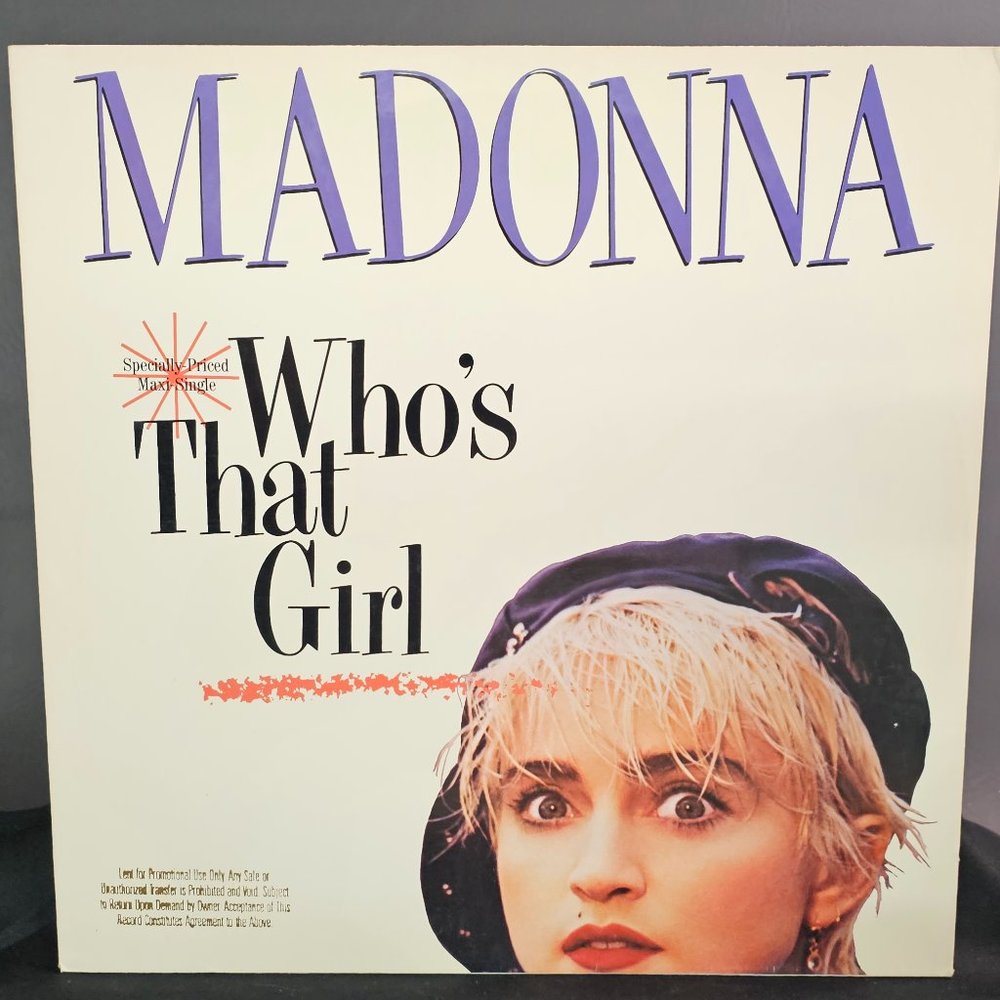 MADONNA PROMO GOLD STAMP WHO'S THAT GIRL 12'' VINYL Sire 1987 LP MAXI Single
